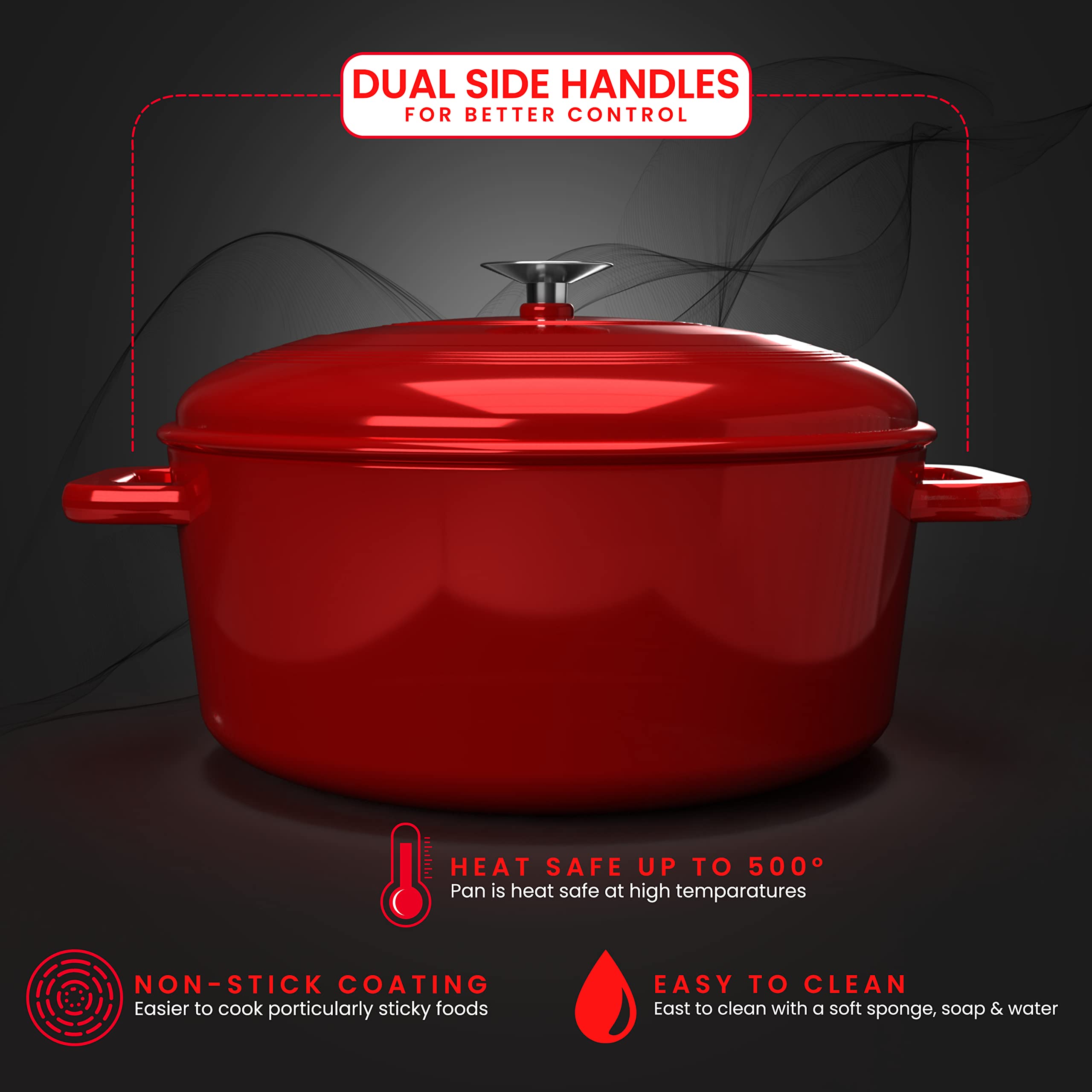 Amazon.co.jp: 6クォート ホーロー製ヘビーデューティー鋳鉄